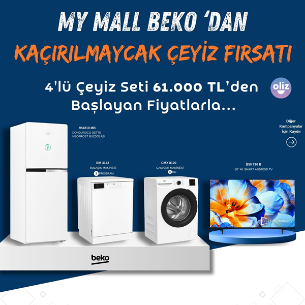 MyMall Beko'dan Kaçırılmayacak Çeyiz Fırsatı