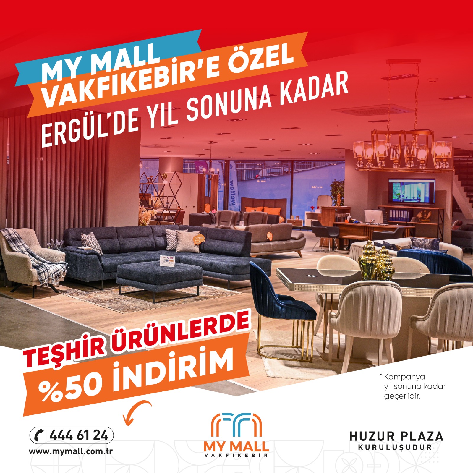 My Mal Vakfıkebir 'de Ergül Mağazasında Teşhir Ürünlerinde % 50 İndirim Kampanyası